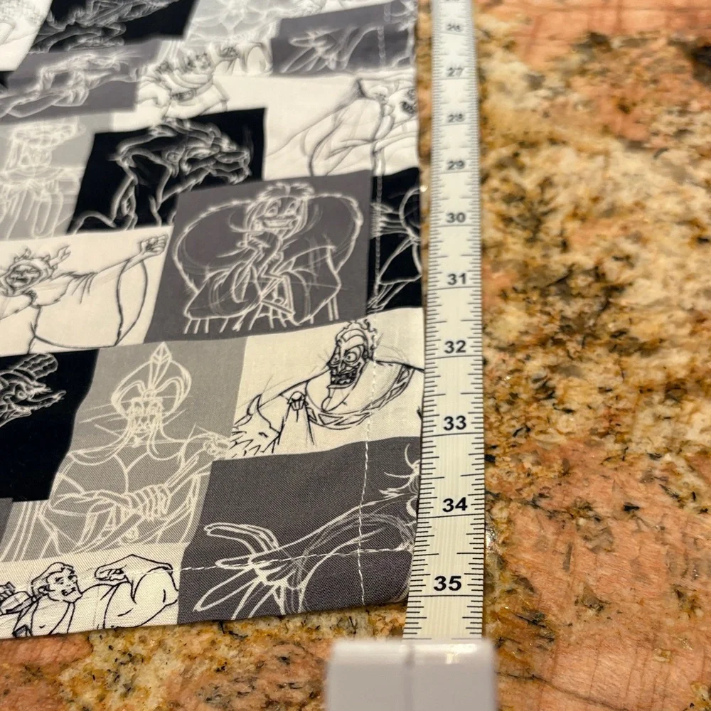 Disney Villians Black and White Patterned Scarf